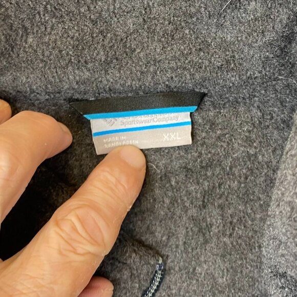 Columbia Mens Fleece Vest XXL Gray Fleece Full-Zip Embroidered SG - Picture 6 of 12